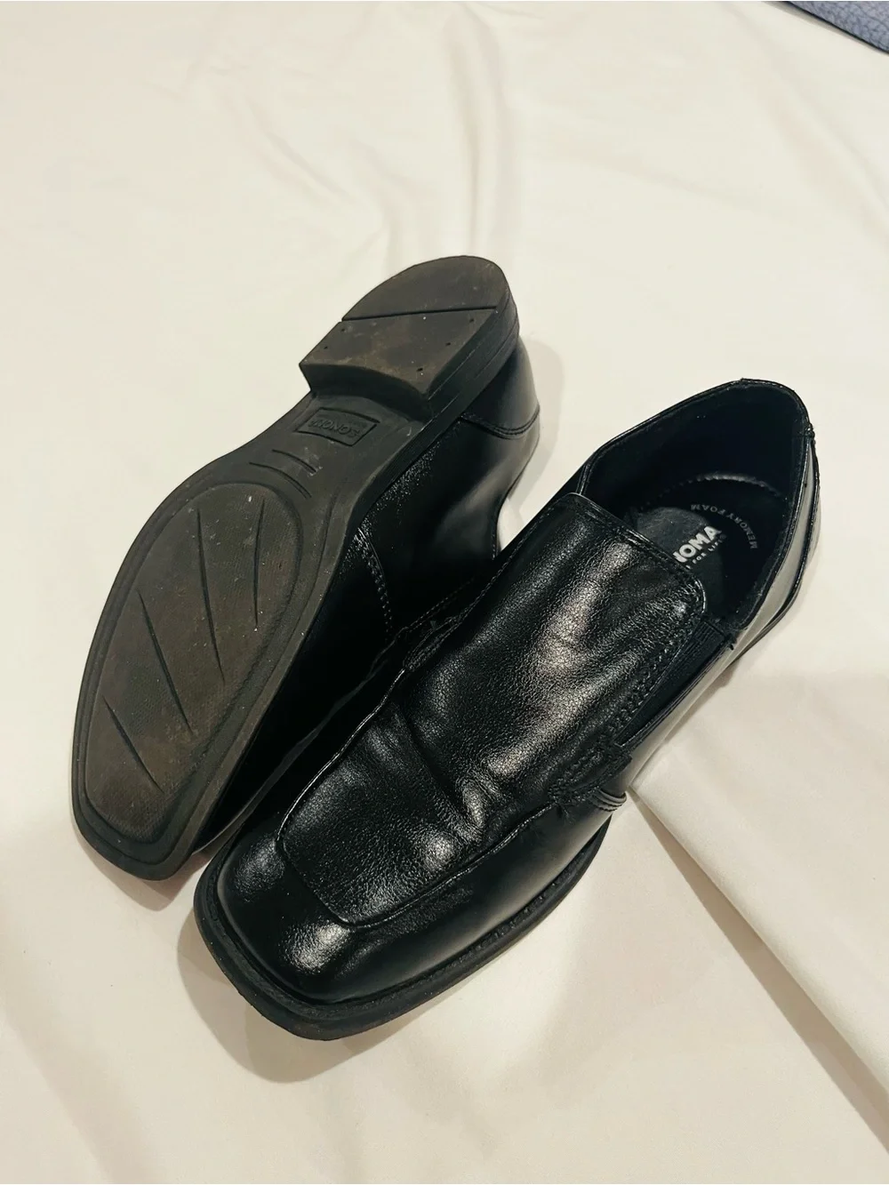 Sonoma Boys’ Black Slip-On Dress Loafers (Size 4M)